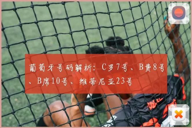 葡萄牙号码解析:C罗7号、B费8号、B席10号、维蒂尼亚23号